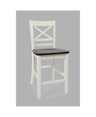 Asbury Park Solid Acacia Farmhouse X Back Stool (Set of 2)