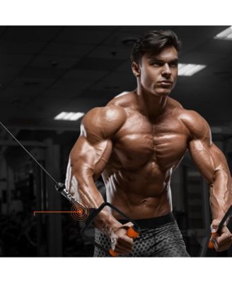 Single D Row Handle Cable Attachment with Non-Slip Grip