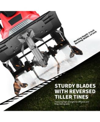 14 Inch 10 Amp Corded Electric Tiller and Cultivator with 9-Inch Tilling Depth