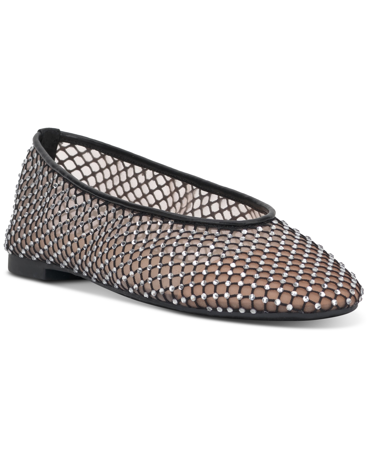 Women's Ramiza Mesh Ballet Flats, Exclusively at Macy's - Black Bling Mesh
