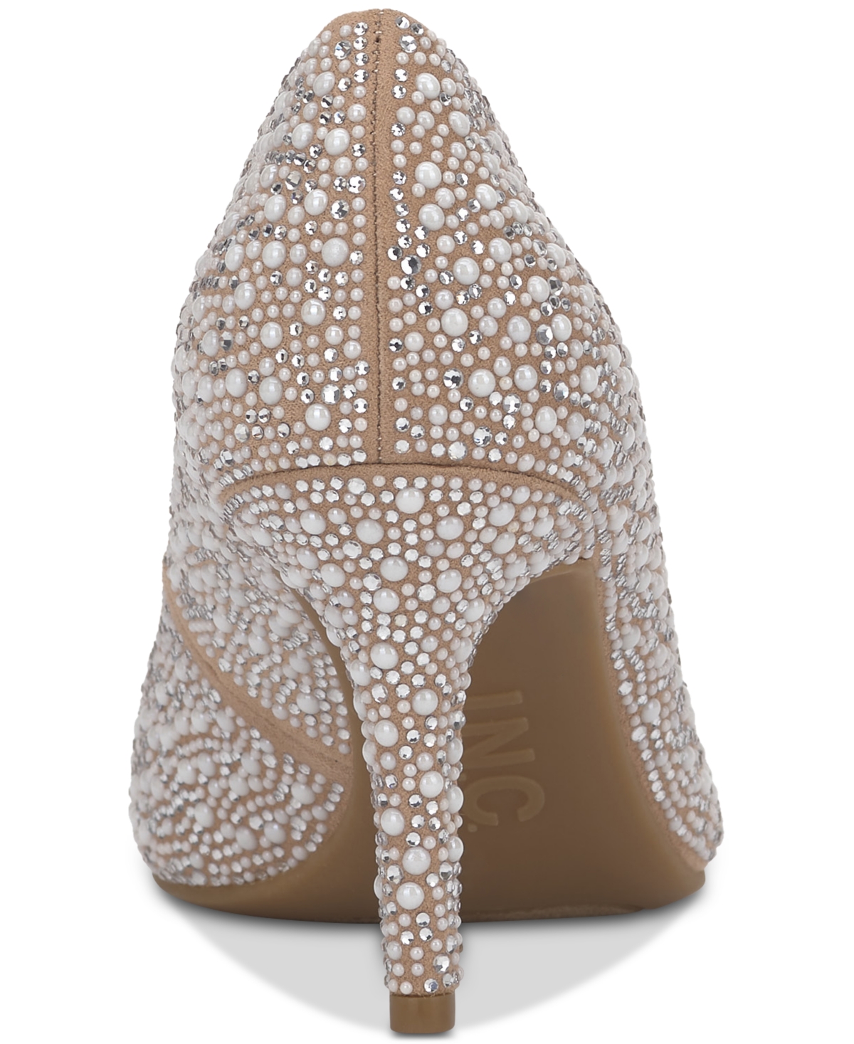 Shop Inc International Concepts Women's Zitah Embellished Pointed Toe Pumps, Created For Macy's In Pearl Bling