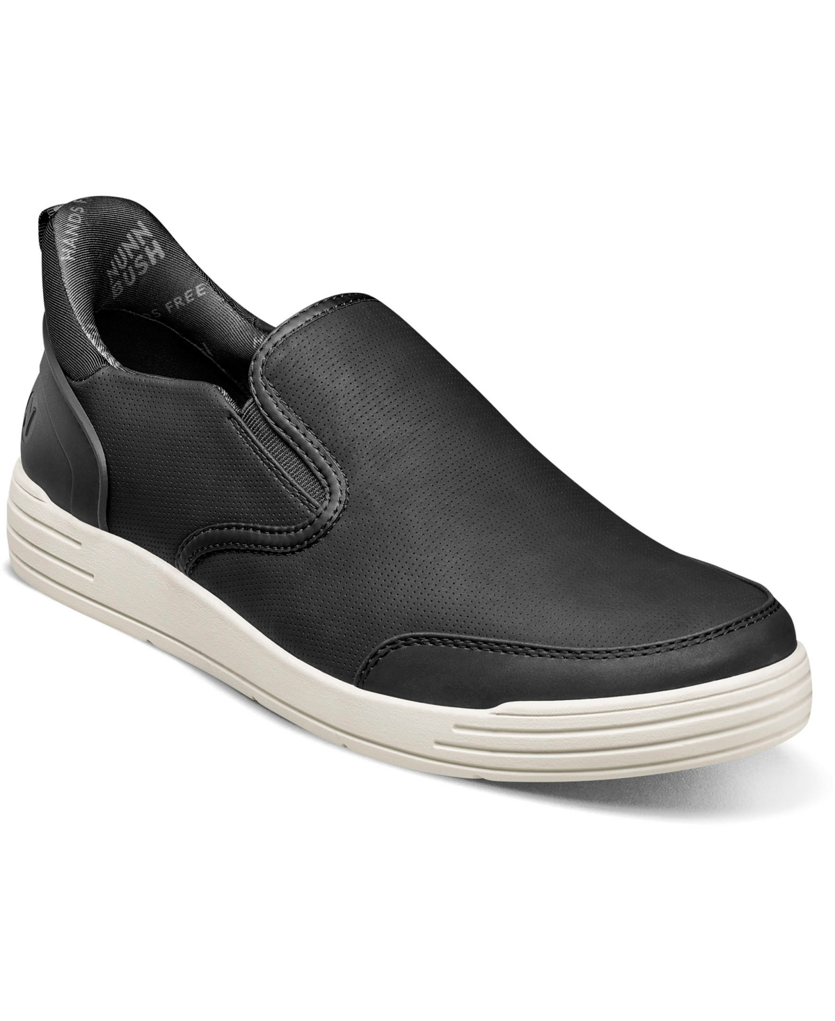 Nunn Bush Men's Kore City Walk Ez Moc Toe Slip On Sneaker In Black