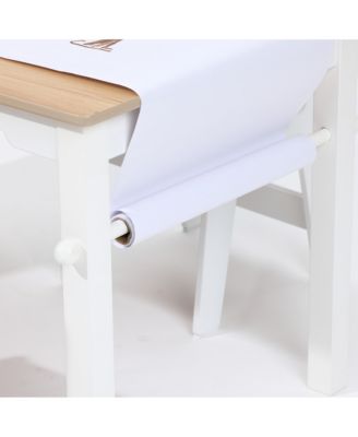 Children Play Table with Bookcase and 2 Chairs Set