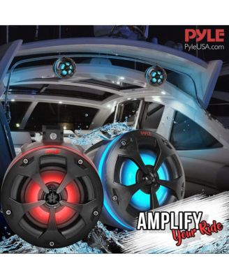 Waterproof Off-Road Speakers, 800 Watt PowerSport System, RGB Lights
