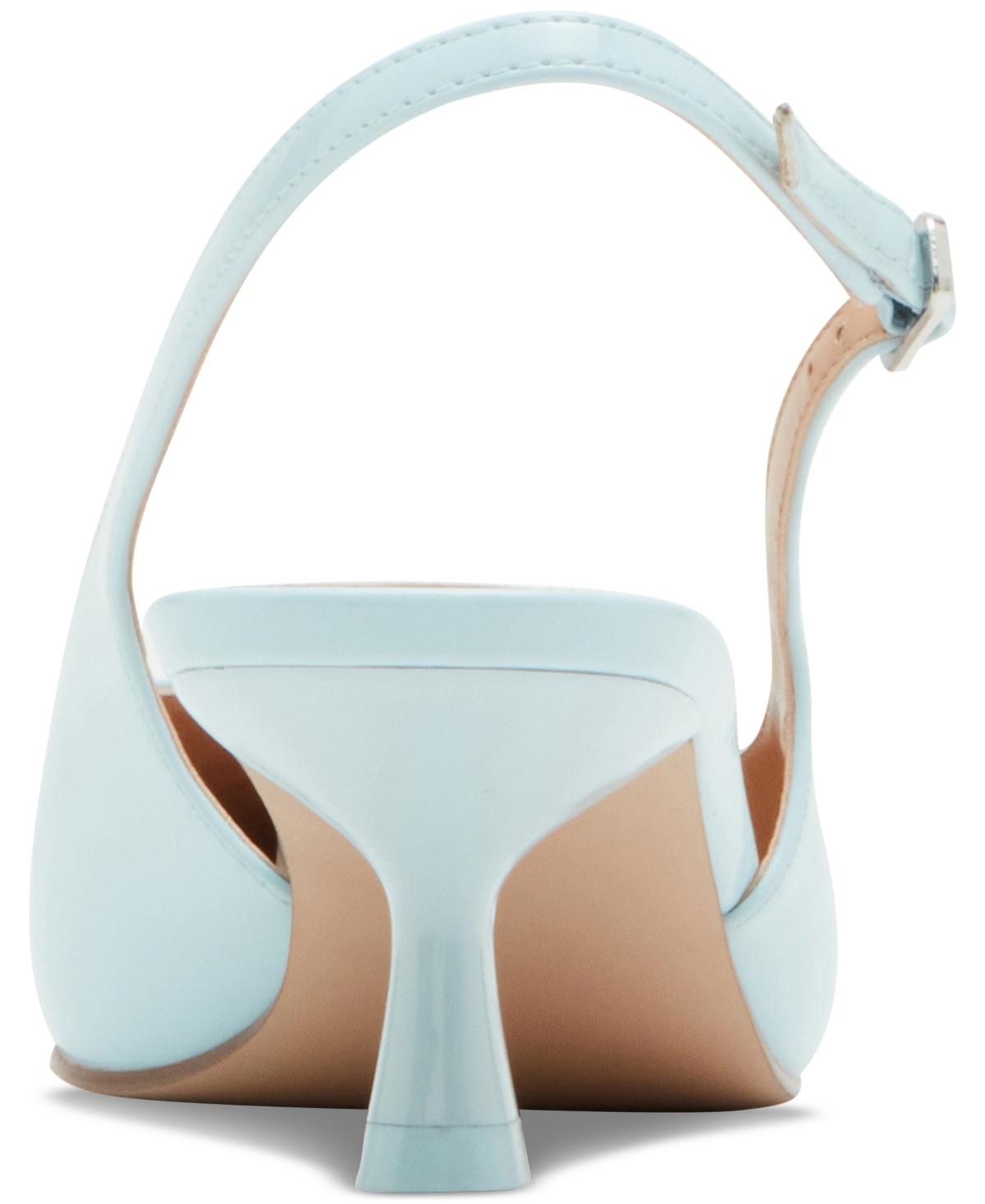 Madden Girl Vogue Bow Slingback Kitten-heel Pumps In Ice Blue Patent