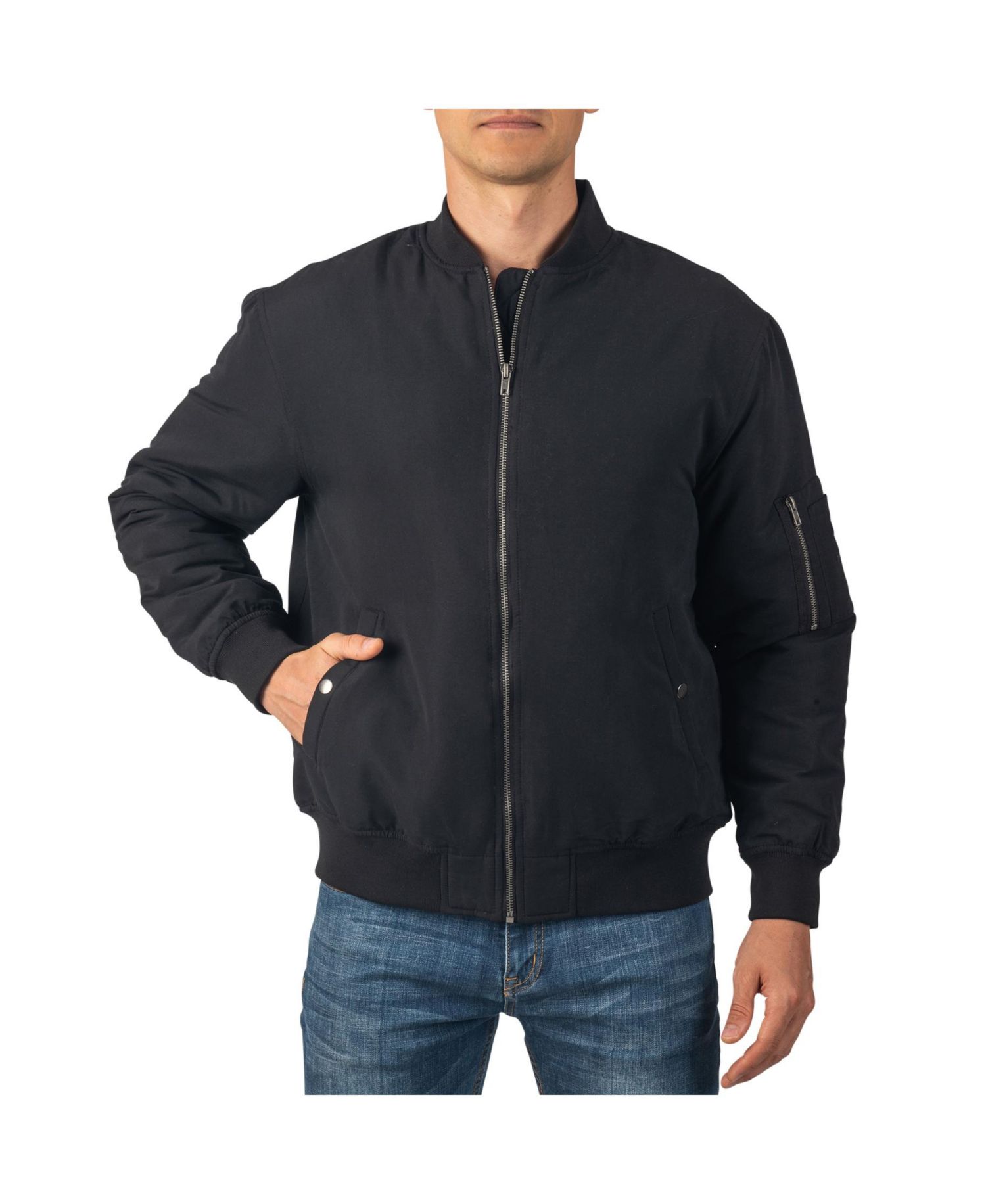 Men's Damon Bomber Jacket | Warm Quilted Flight Jacket with Pockets – Stylish Windbreaker for Casual & Layering | Versatile Outerwear