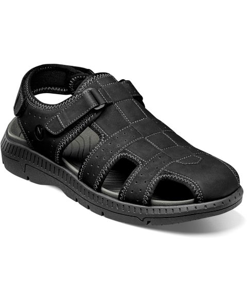 Мужские сандалии Nunn Bush Laguna Closed Toe Fisherman Sandal, цвет: Чёрный
