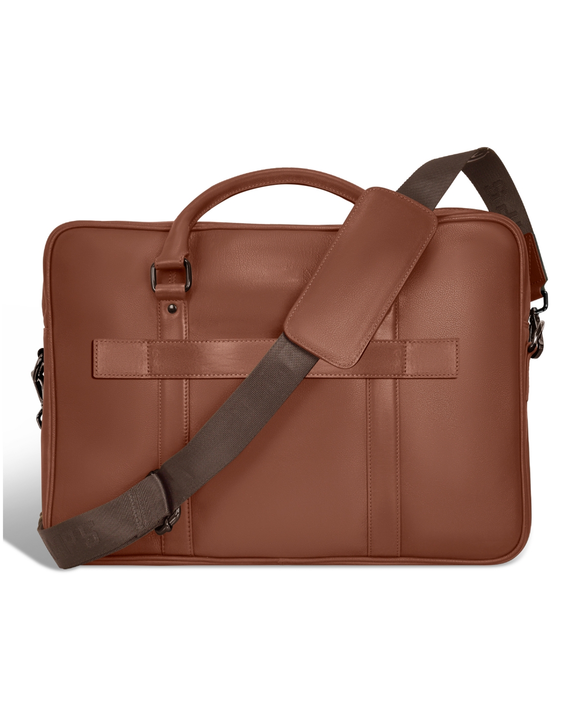 Champs Onyx Collection Leather Slim Briefcase In Brown
