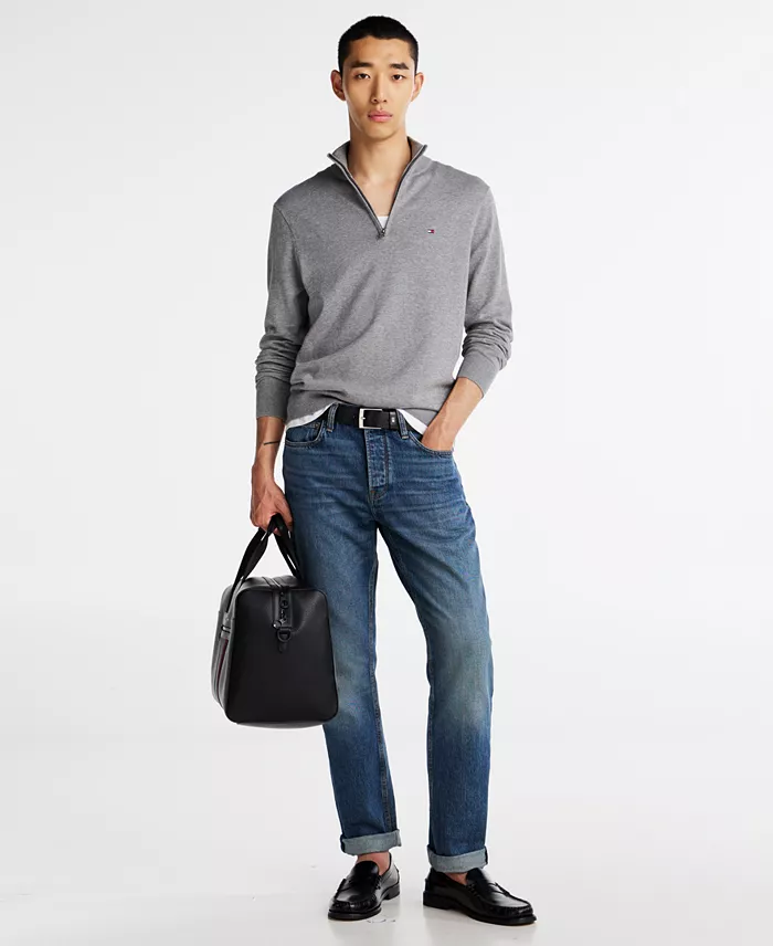 Men's Essential Quarter-Zip Pullover Knit Sweater - thumbnail 4