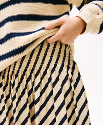 x Sofia Richie Grainge Women's Brenton Striped Drop-Waist Maxi Skirt