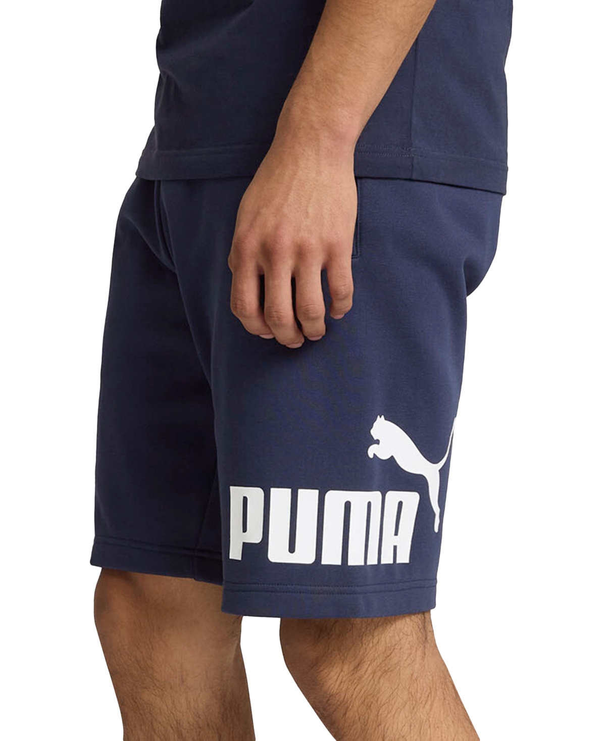 Puma Men's Logo Drawstring Shorts In Blue