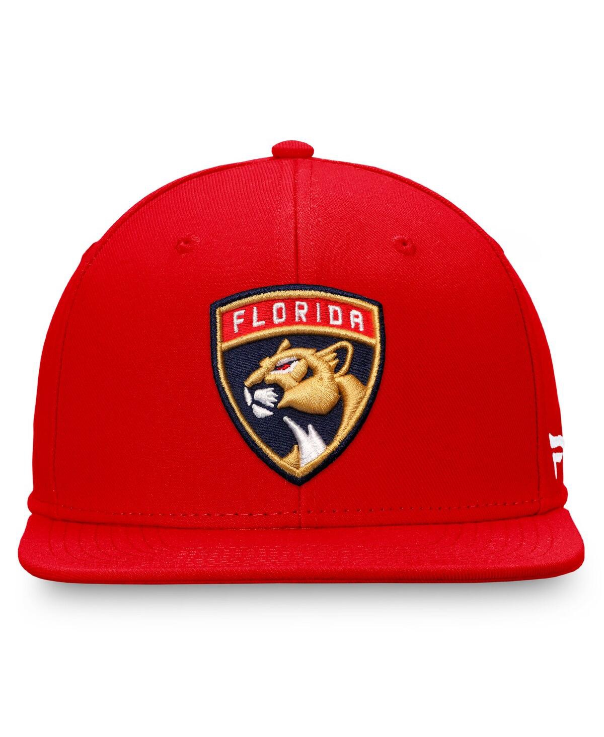 Fanatics Men's Red Florida Panthers Core Primary Logo Snapback Hat In Red