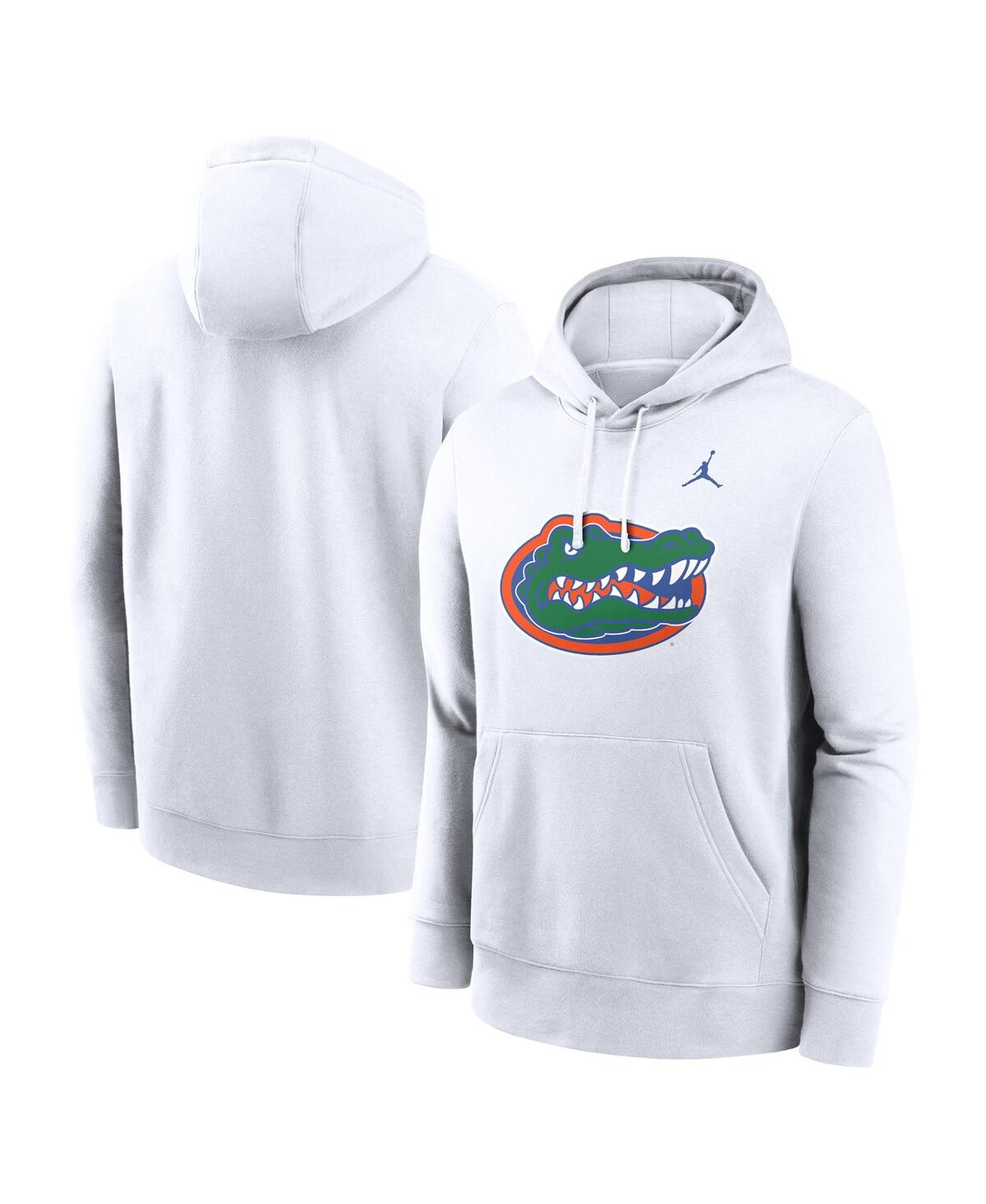 Shop Jordan Men's White Florida Gators Primetime Evergreen Club Fleece Pullover Hoodie