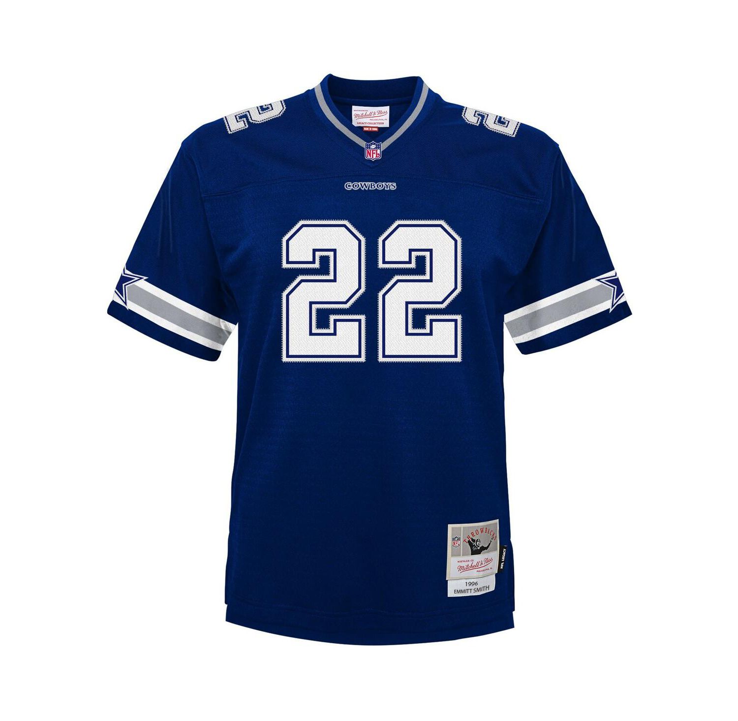 Big Boys and Girls Emmitt Smith Navy Dallas Cowboys 1996 Legacy Jersey