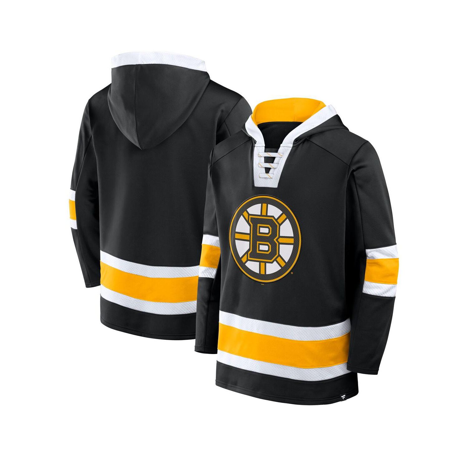 Men's Black Boston Bruins Inside Line Fleece Pullover Hoodie