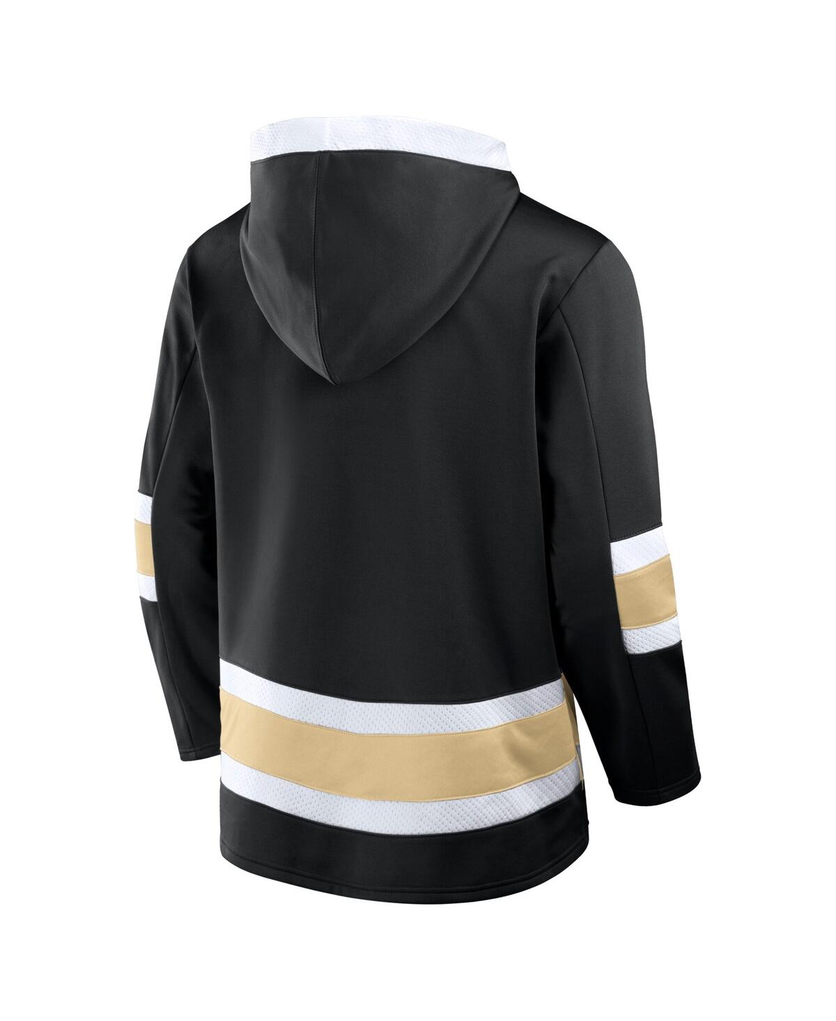 Fanatics Men's Black Vegas Golden Knights Inside Line Fleece Pullover Hoodie In Black