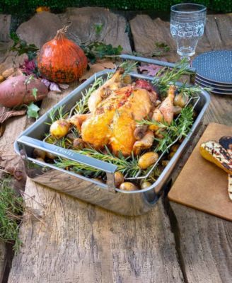 Large 3-Ply Stainless Steel Roaster with Rack