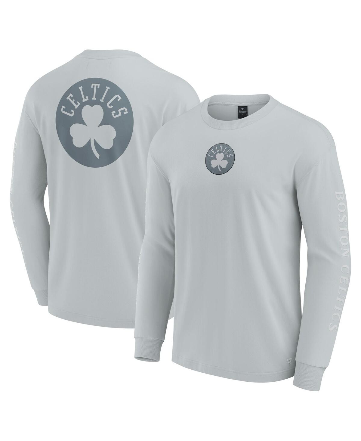 Fanatics Men's Gray Boston Celtics Elements Strive Long Sleeve T-shirt In Gray
