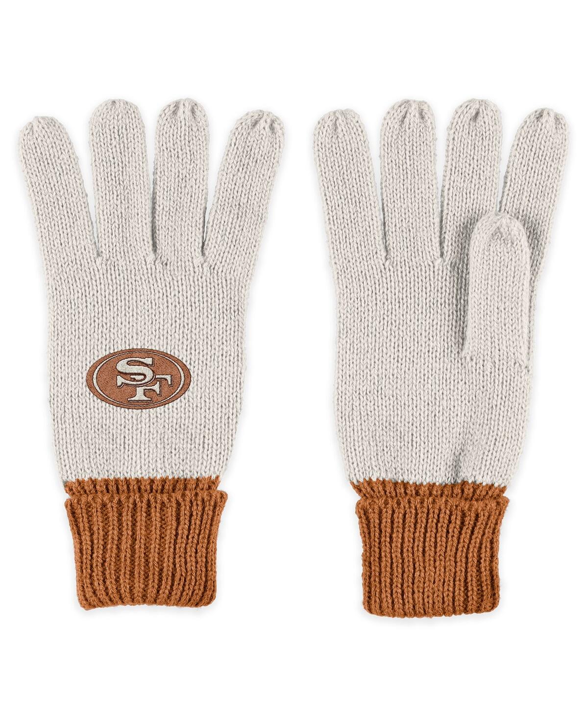 Wear By Erin Andrews San Francisco 49ers Tonal Scarf And Gloves Set In Tan
