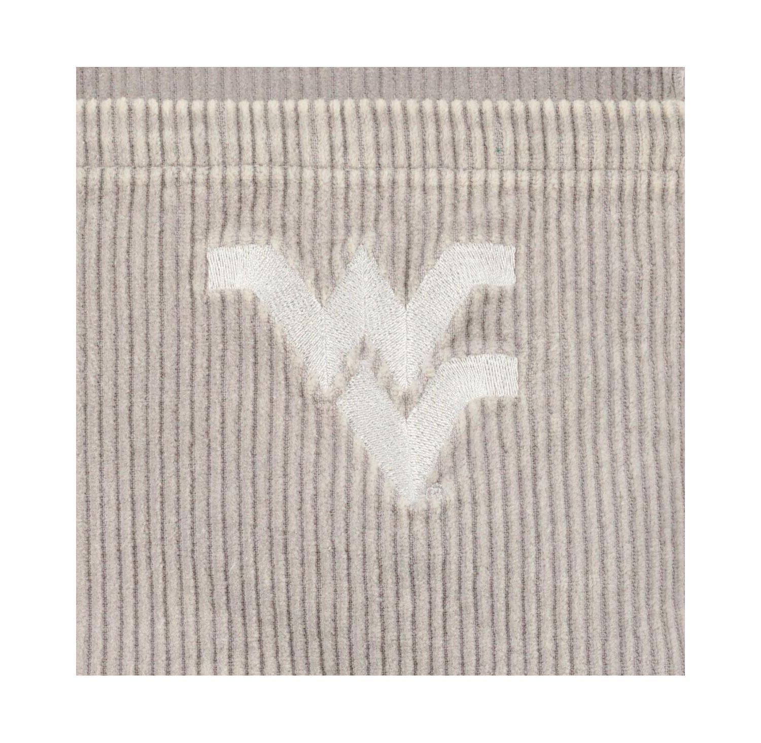 Women's Gray/Navy West Virginia Mountaineers Vintage Wash Corduroy Full-Snap Hooded Shacket