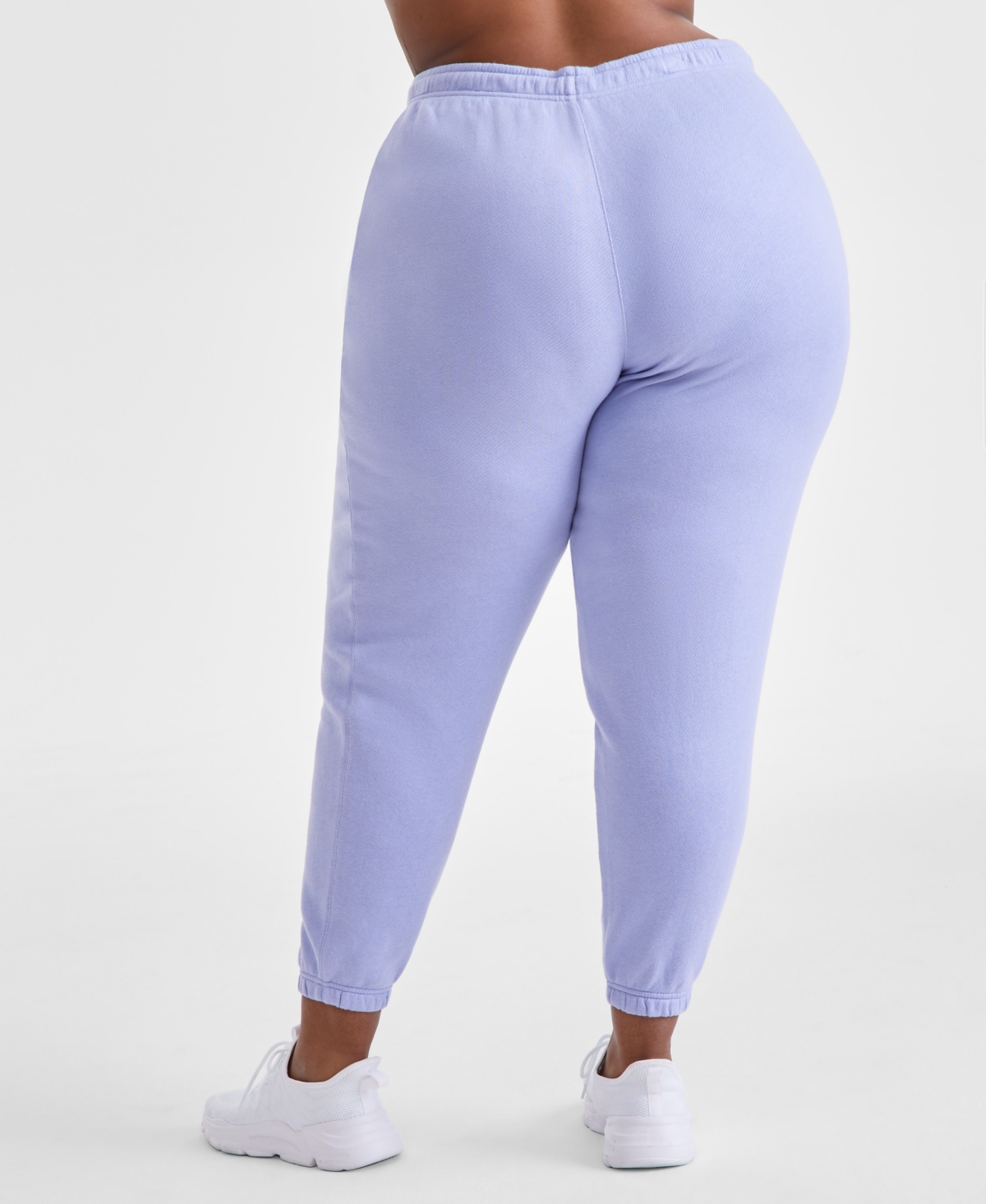 Id Ideology Plus Size Soft-touch Knit Ankle Joggers, Exclusively At Macy's In Thistle Down