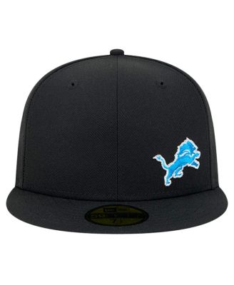 Men's Black Detroit Lions Flawless 59FIFTY Fitted Hat