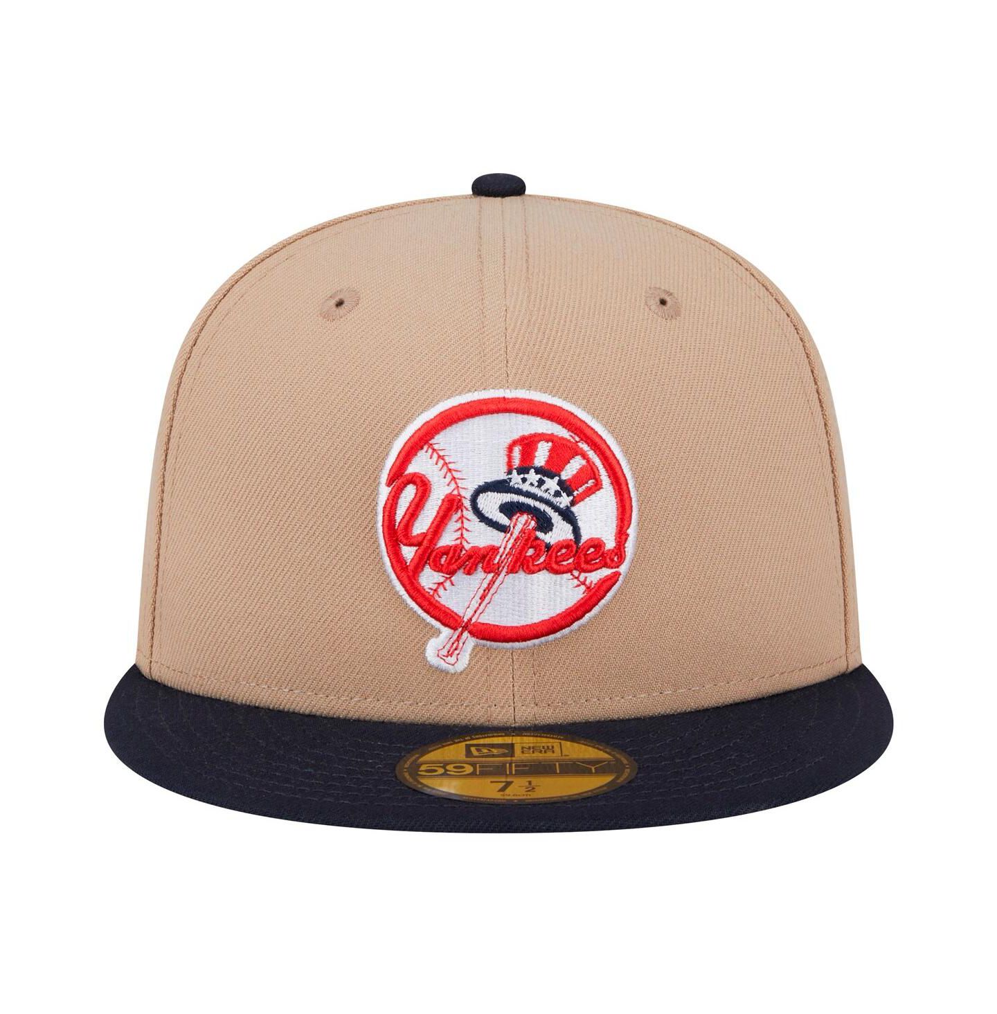 Мужская бейсболка New Era New York Yankees 59FIFTY Fitted, Khaki — фото 2