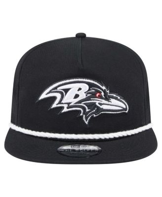 Men's Black Baltimore Ravens B-Dub Golfer Snapback Hat
