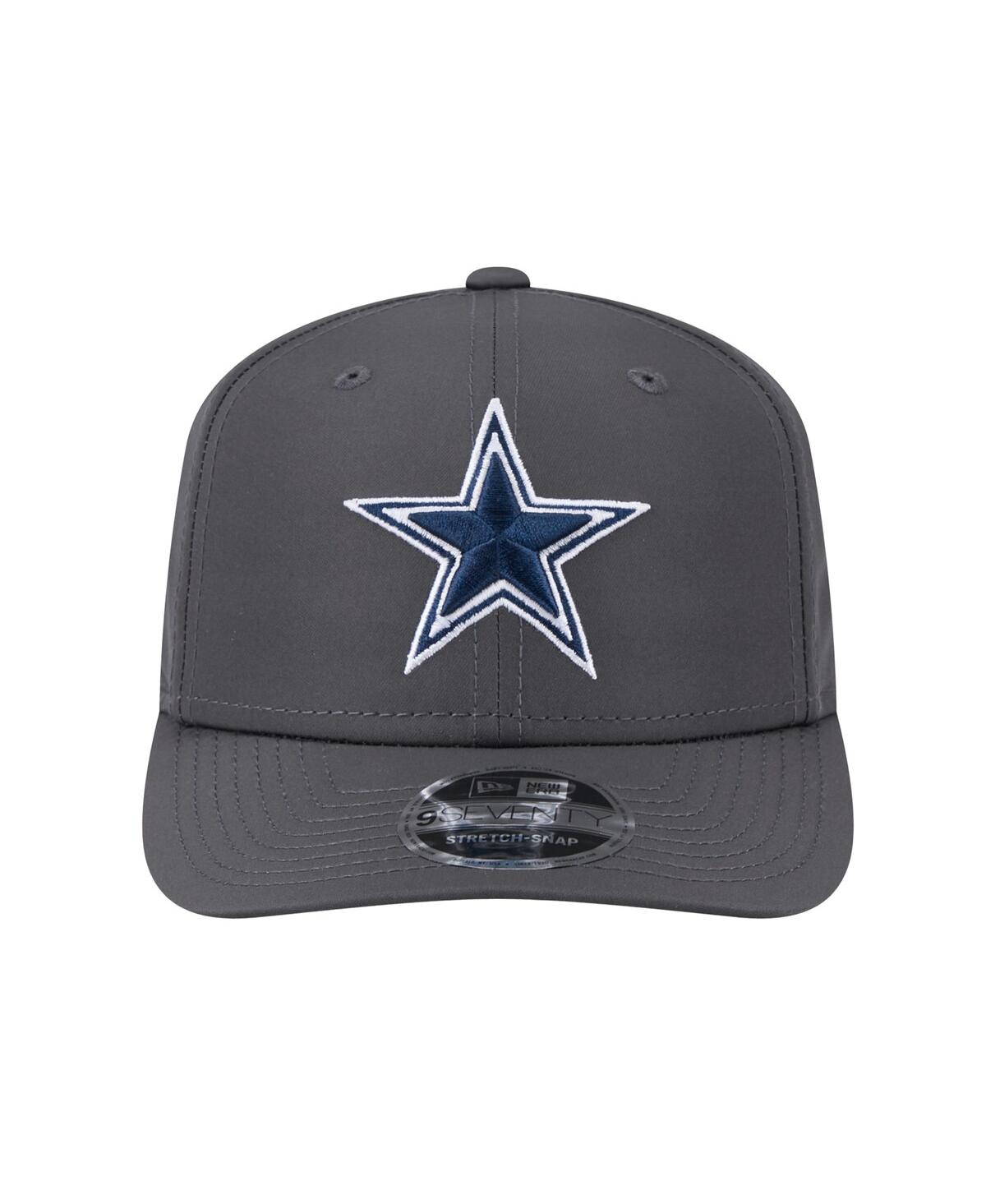 NEW ERA MEN'S GRAPHITE DALLAS COWBOYS MAIN 9SEVENTY STRETCH-SNAP HAT 