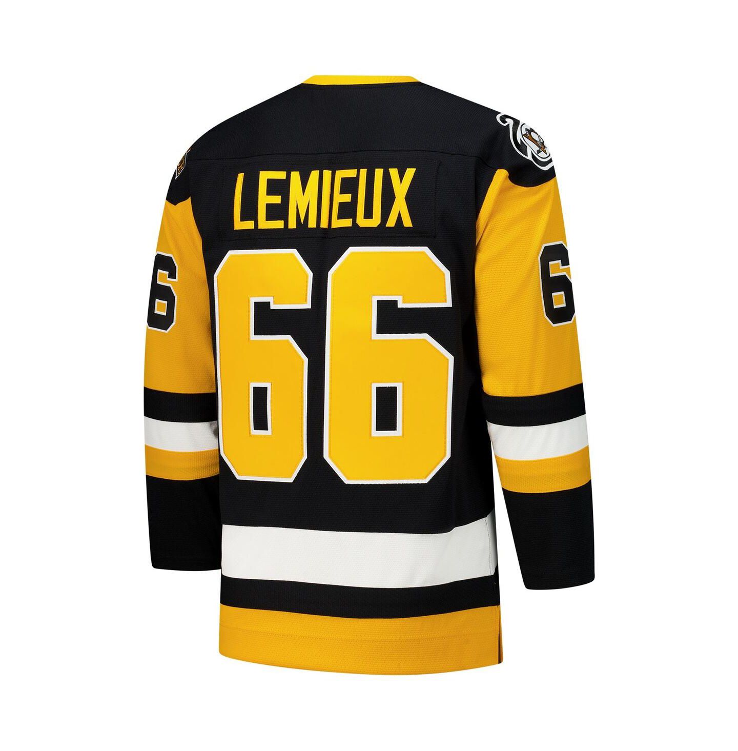 Мужской топ Mitchell & Ness Mario Lemieux Black Pittsburgh Penguins 1991-92 Power Play Jersey — фото 3