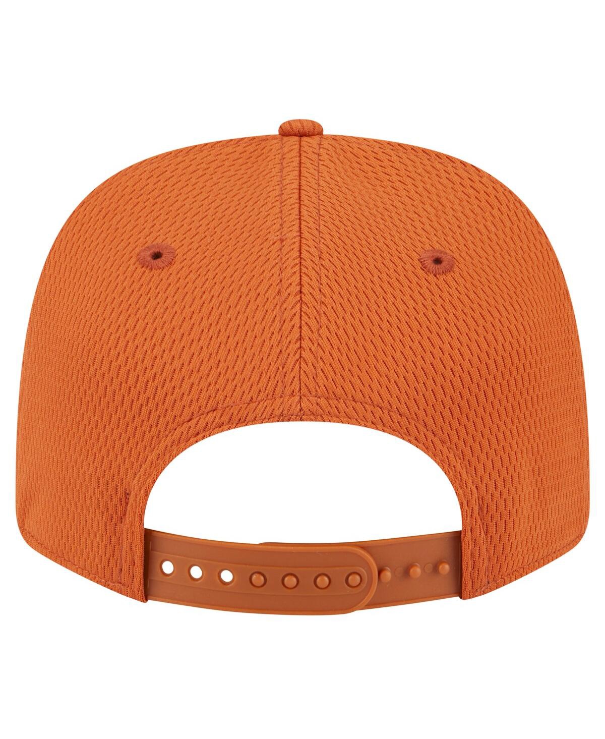 NEW ERA MEN'S BURNT ORANGE TEXAS LONGHORNS PATCHED 9SEVENTY STRETCH-SNAP ADJUSTABLE HAT 
