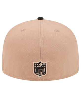 Men's Tan Las Vegas Raiders Logo Main 59FIFTY Fitted Hat