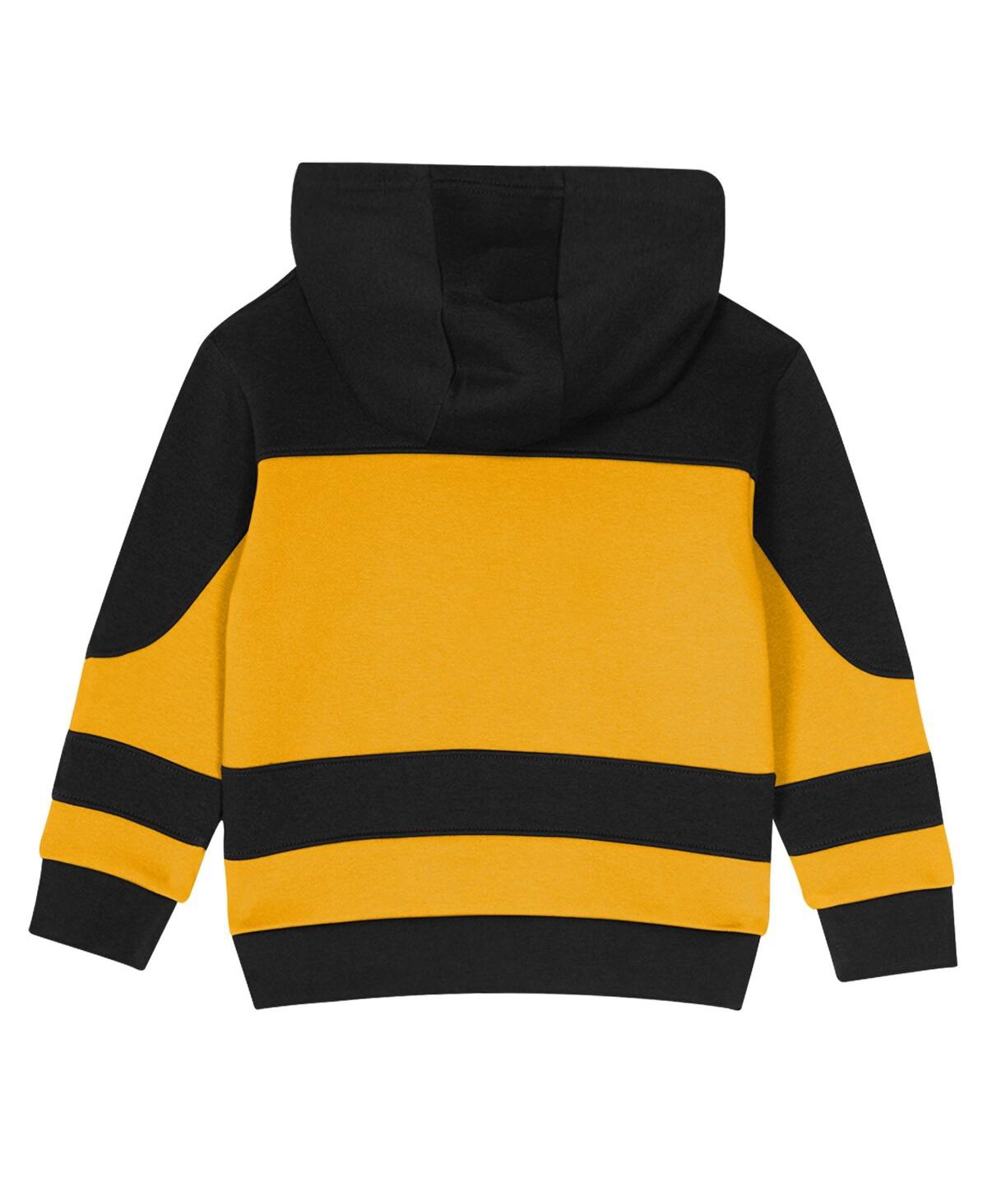 Outerstuff Toddler Black/gold Pittsburgh Penguins Puck Hero Fleece Hoodie And Sweatpants Set In Black,gold