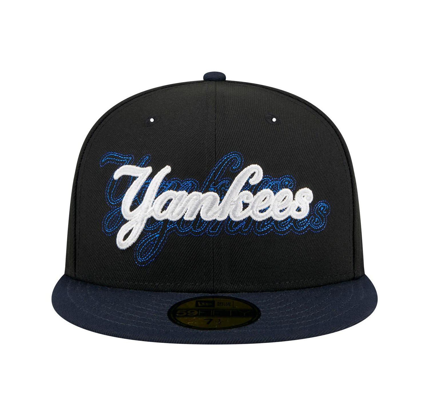 Men's Black New York Yankees Shadow Stitch 59FIFTY Fitted Hat