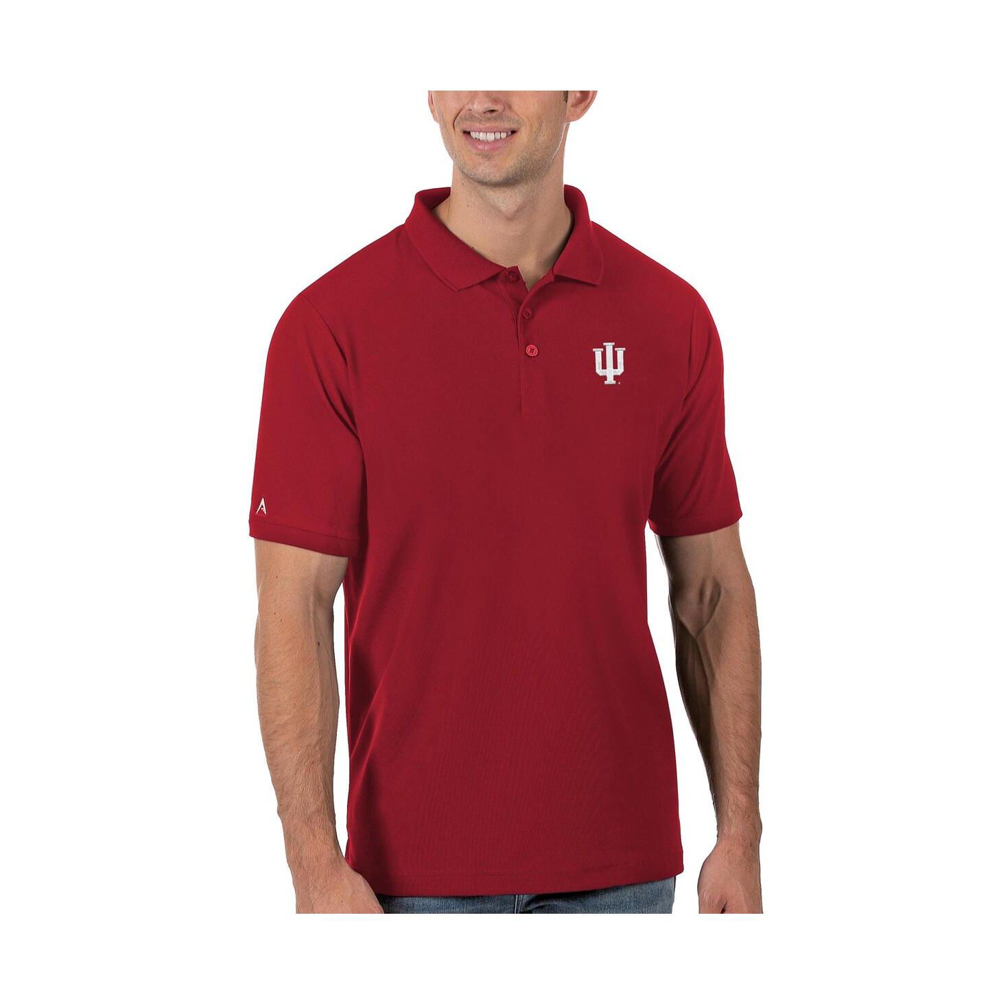 Мужское поло Antigua Crimson Indiana Hoosiers Legacy Pique Polo — фото 1