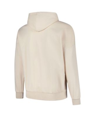 Men's Jack Hughes Khaki New Jersey Devils Oversized Contact Name Number Pullover Hoodie