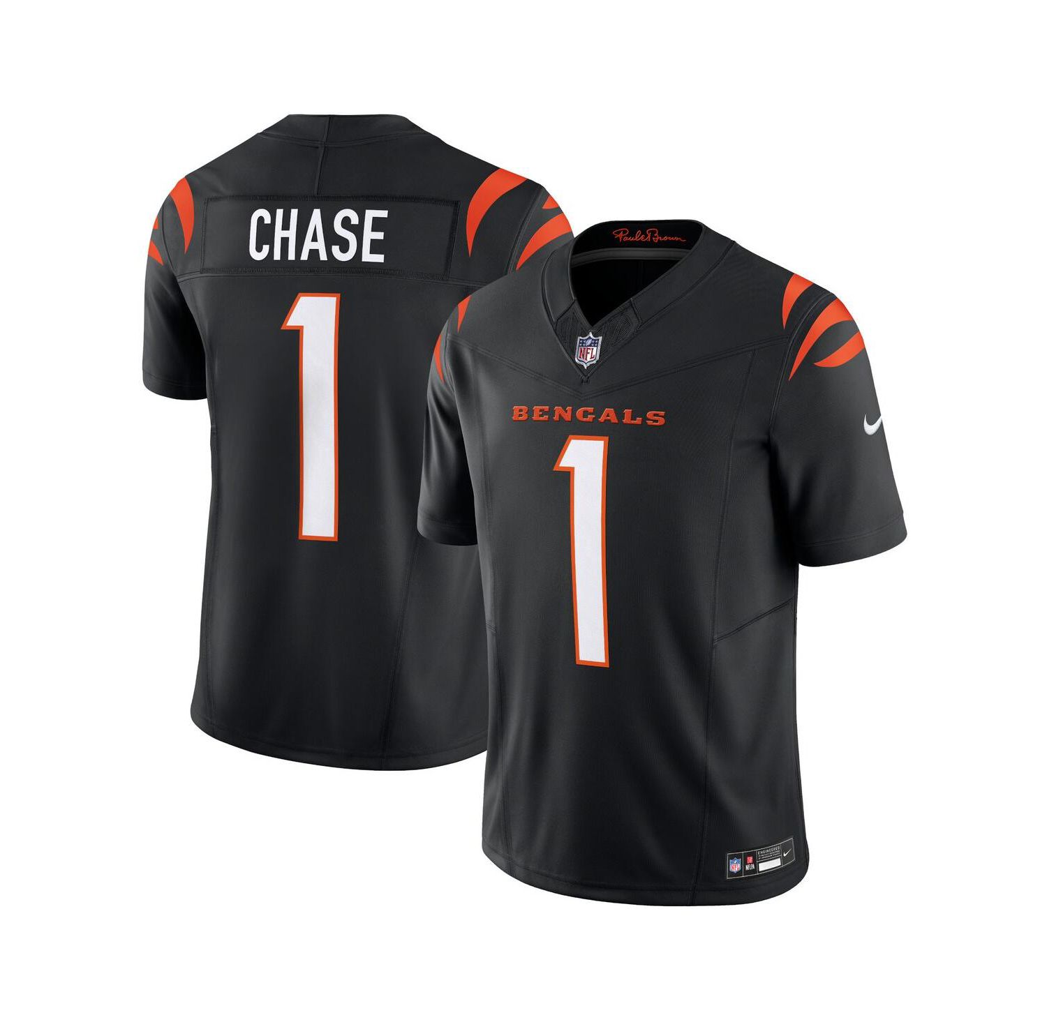 Men's Ja'Marr Chase Black Cincinnati Bengals Vapor F.U.S.E. Limited Jersey