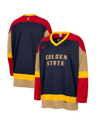 Nike - Men's Navy Golden State Warriors 2024/25 City Edition Courtside Heavyweight Hockey Jersey