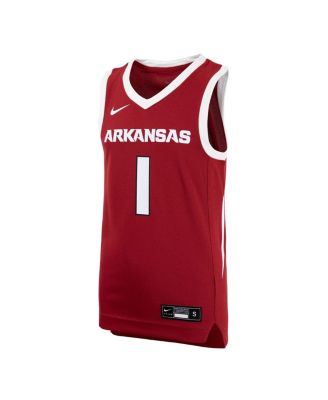 Big Boys and Girls 1 Crimson Arkansas Razorbacks Replica Basketball Jersey