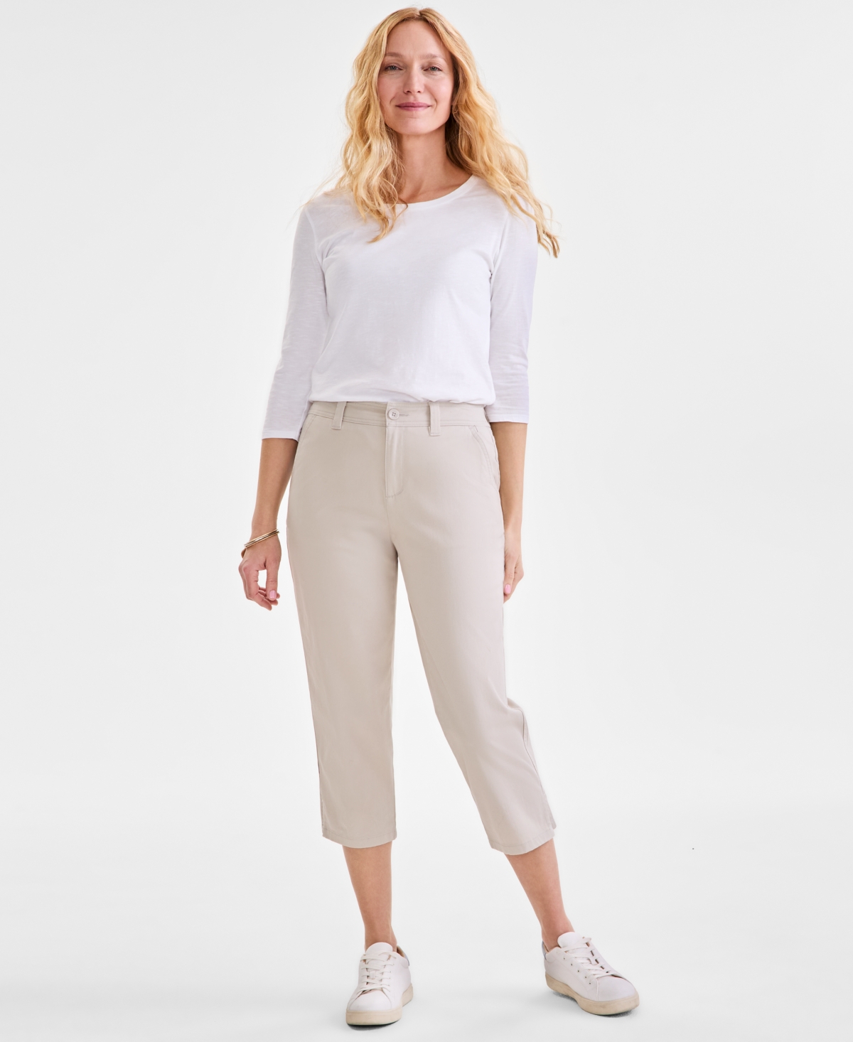 Style & Co Women's Mid-rise Comfort Waist Capri Pants, Regular & Petite, Exclusively At Macy's In Stone Wall