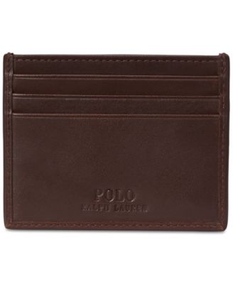 Polo Ralph Lauren Men's Polo Bear Leather Card Case - Macy's