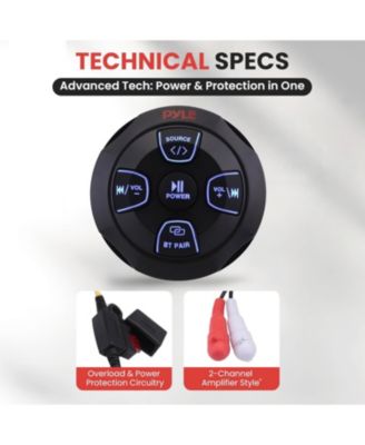 Amplified Wireless BT Audio Controller Kit with Microphone, Waterproof