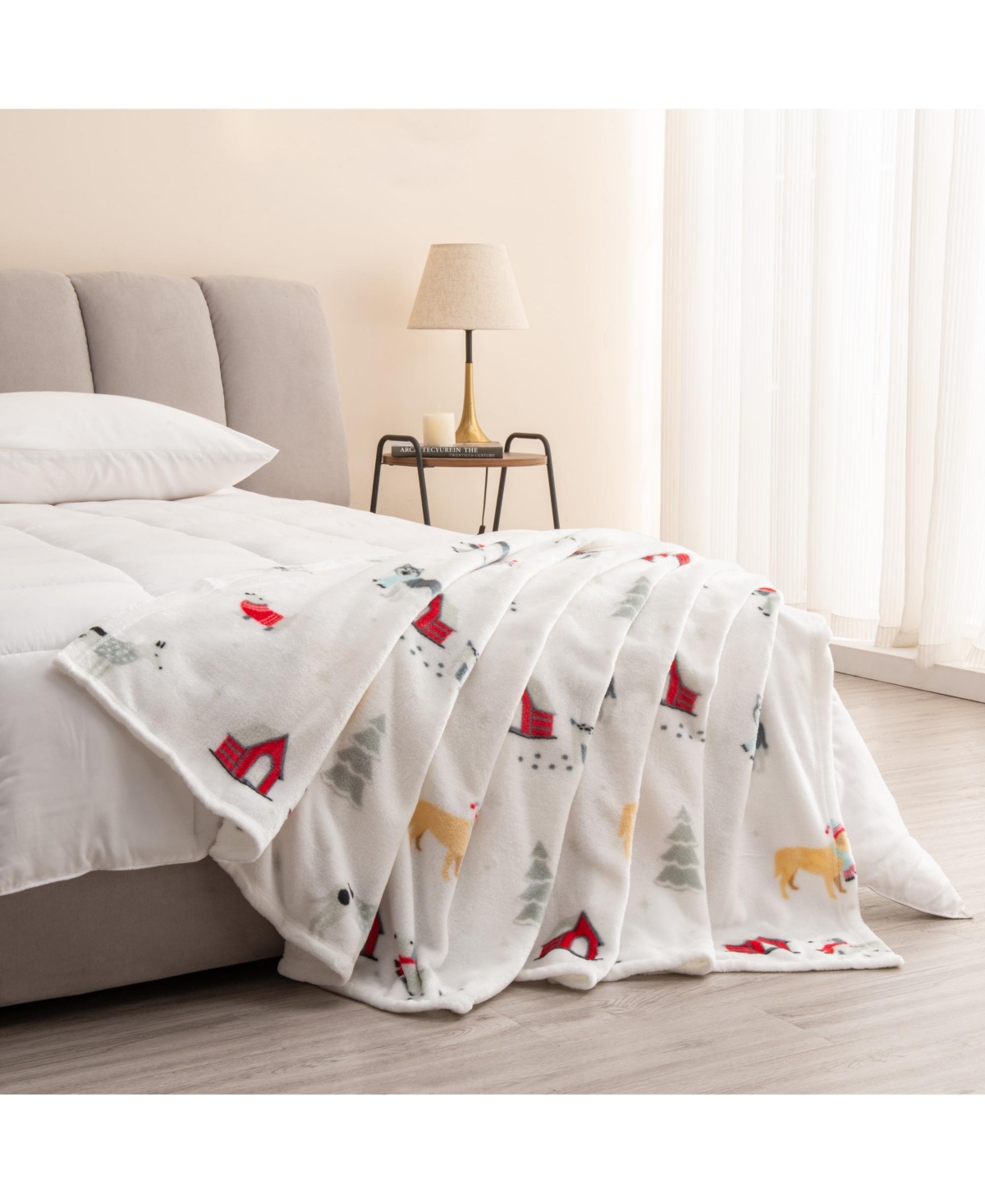 Linery & Co. Velvet Plush Cozy Christmas Throw Blanket