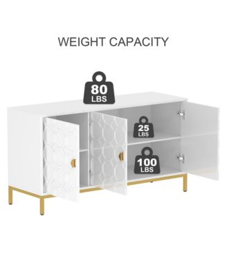 Freestanding Storage Cabinet 3-Door Accent Cabinet