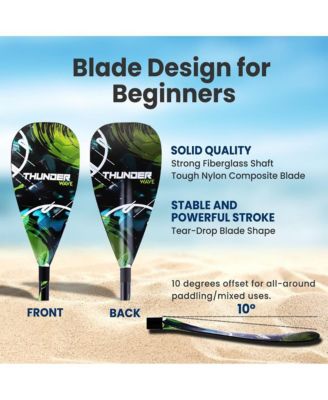 Adjustable 3-Piece SUP Paddle with Carry Bag