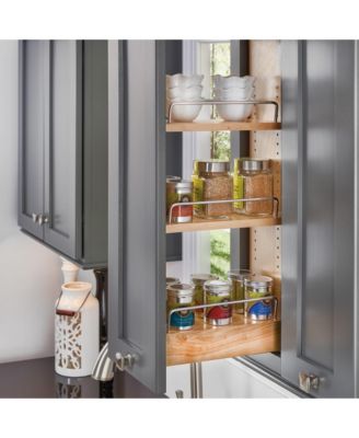 8" Pullout Kitchen Wall Cabinet Organizer Soft-close, 448-BBSCWC-8C