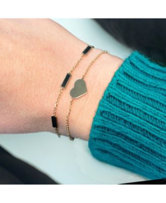 Gold Single Heart Bracelet 14K Gold