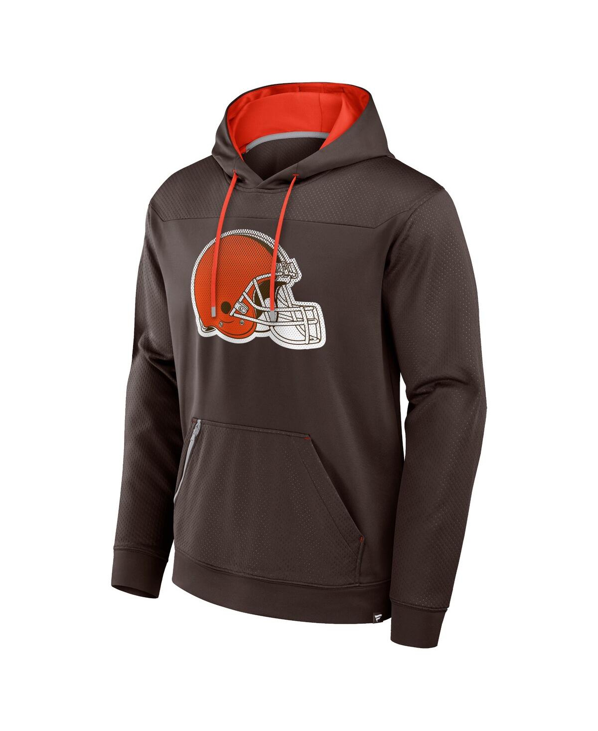 FANATICS MEN'S BROWN CLEVELAND BROWNS DEFENDER PULLOVER HOODIE