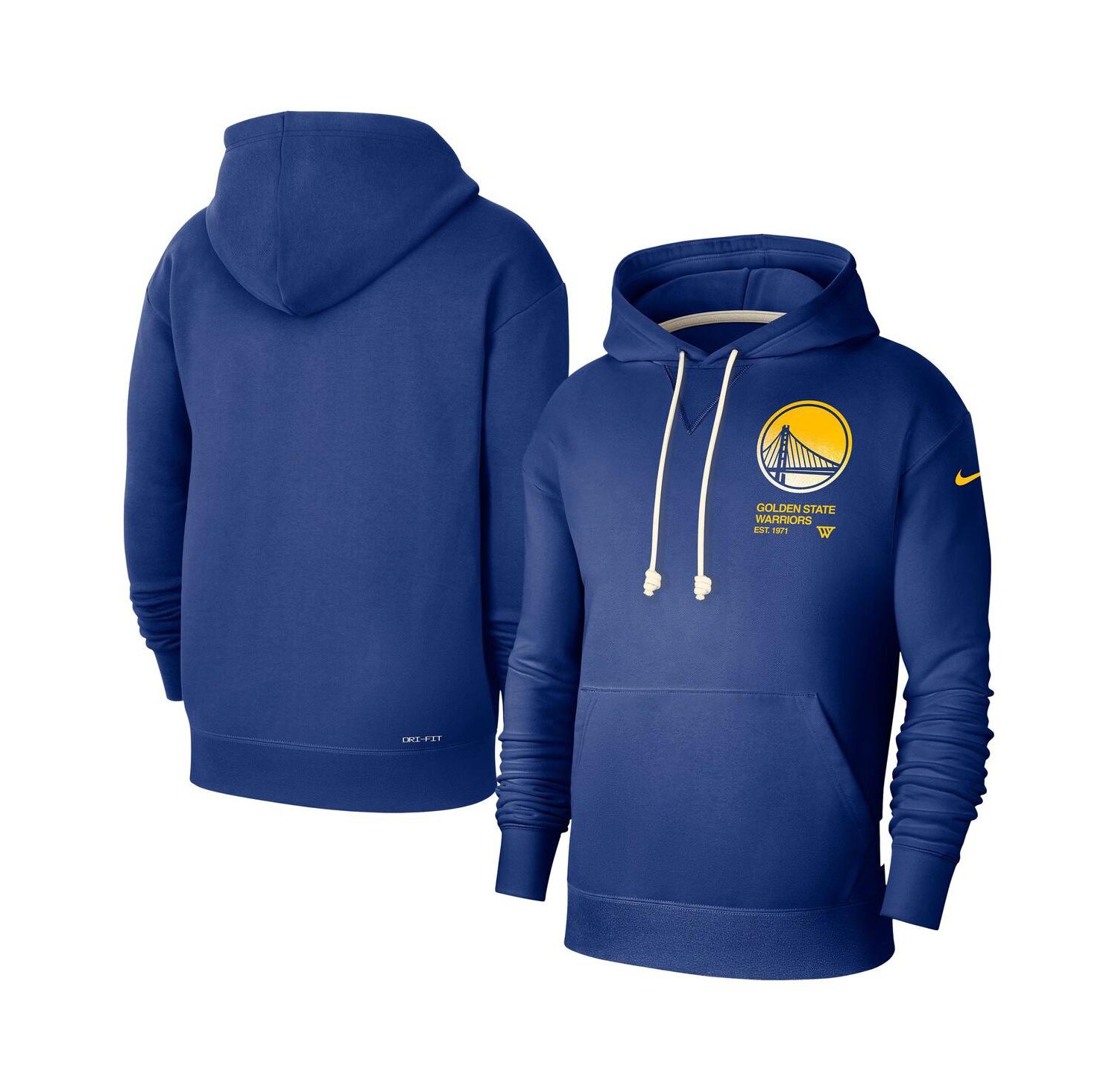 Men's Royal Golden State Warriors Courtside Standard Issue Premium Performance Pullover Hoodie