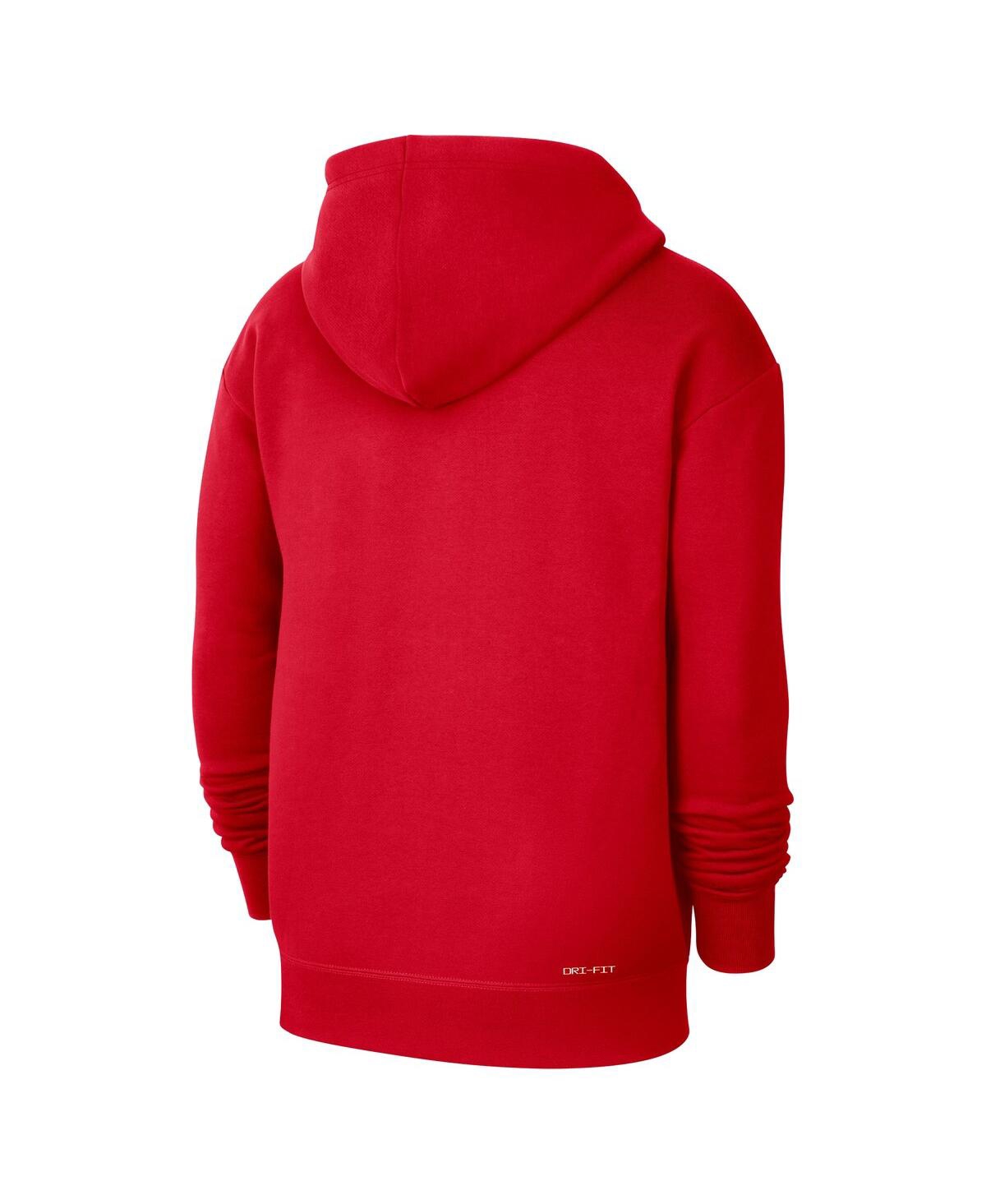 Nike Men's Red Atlanta Hawks Courtside Standard Issue Premium Performance Pullover Hoodie In Red